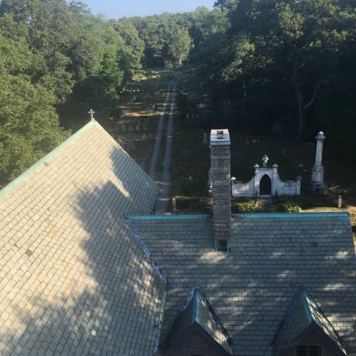 A view of the roof from above.